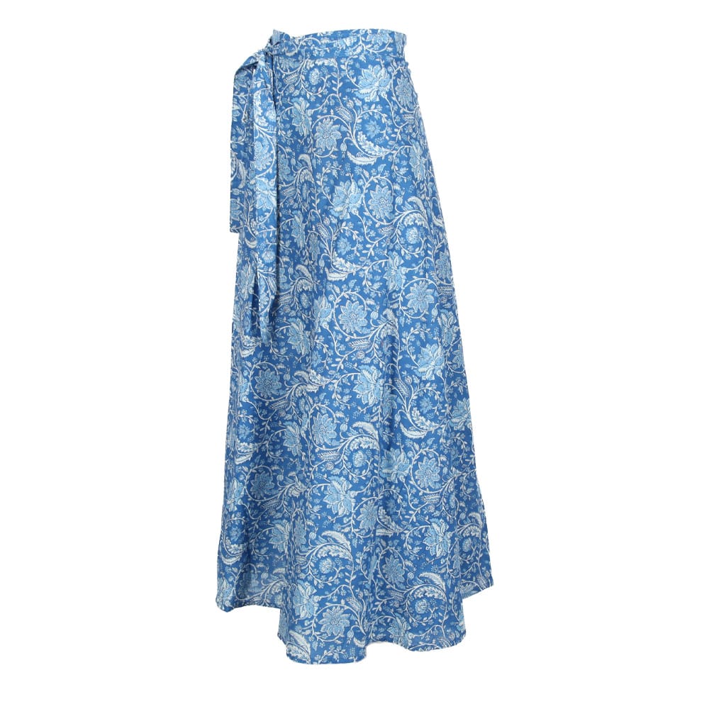 Cotton Wrap Maxi Skirt