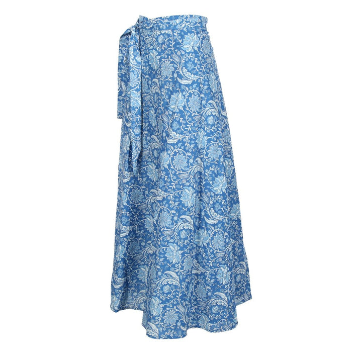 Cotton Wrap Maxi Skirt