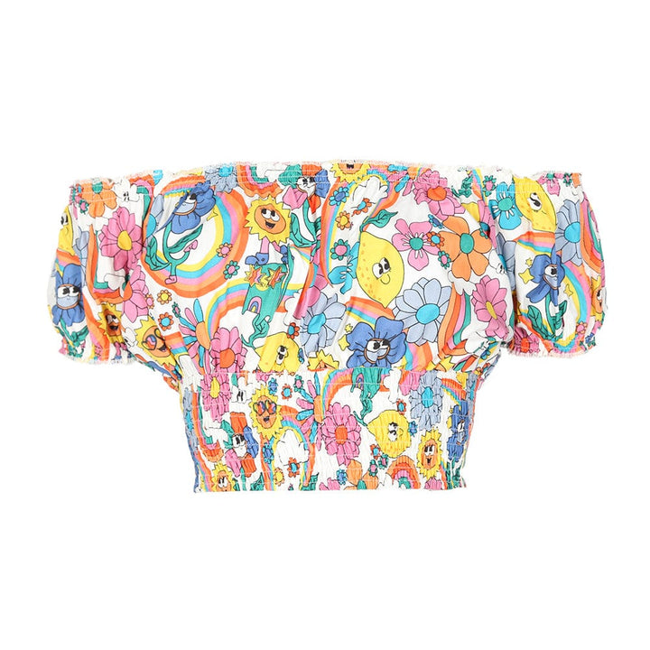 Lemon Print Bardot Top