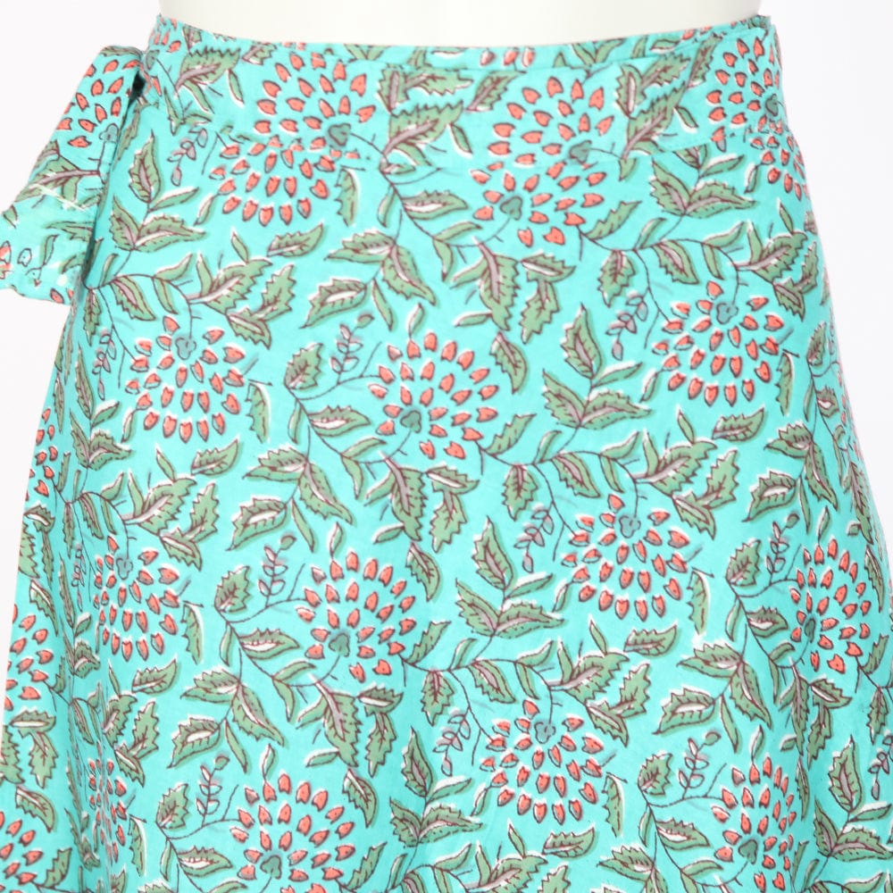 Block Print Wrap Skirt