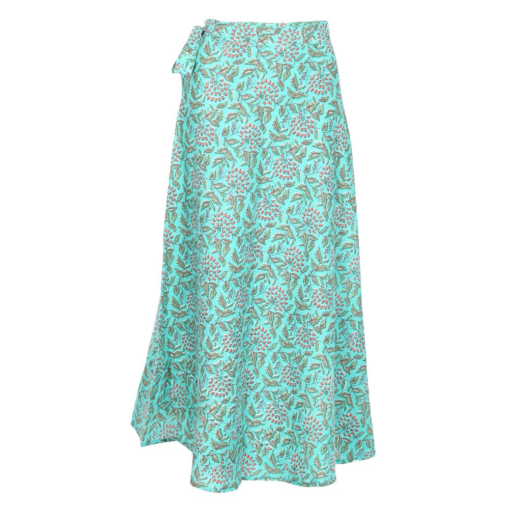Block Print Wrap Skirt