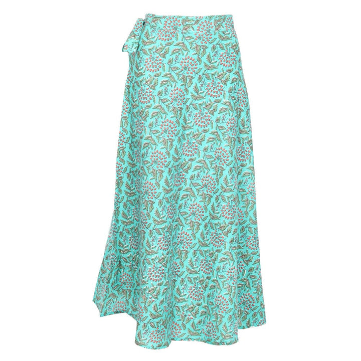 Block Print Wrap Skirt
