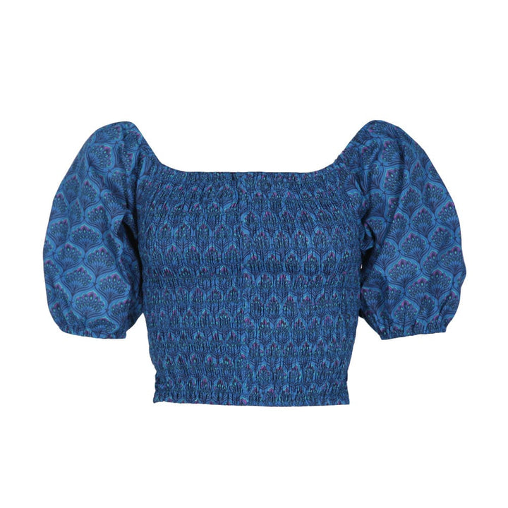 Block Print Milkmaid Top