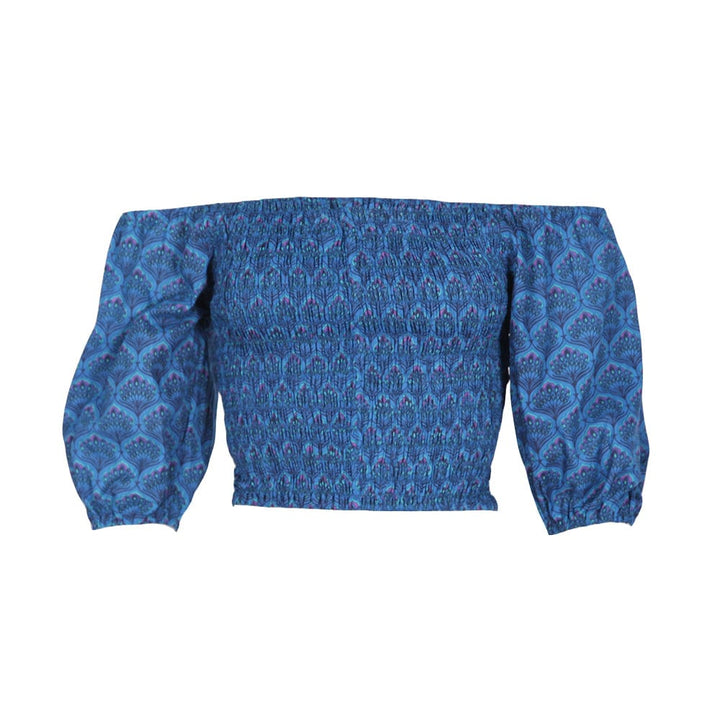 Block Print Milkmaid Top