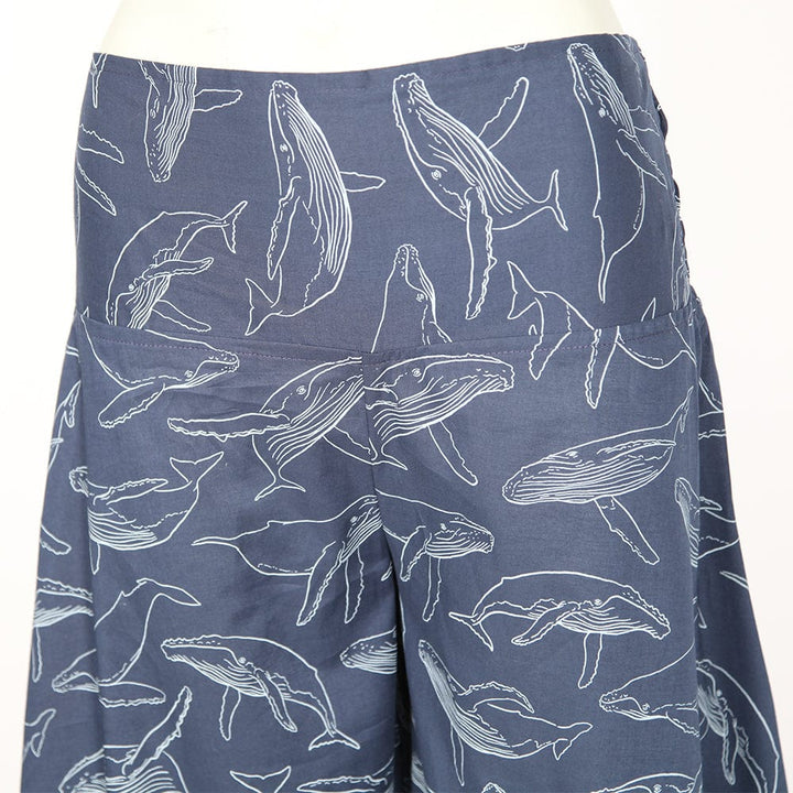 Whale Print Palazzo Trousers..