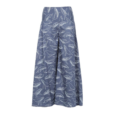 Whale Print Palazzo Trousers