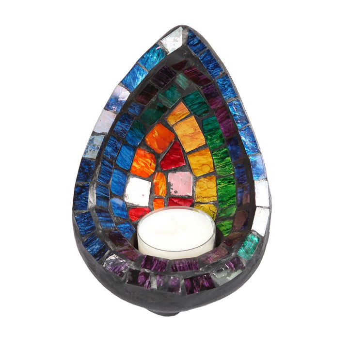 Rainbow Mosaic Tealight Holder