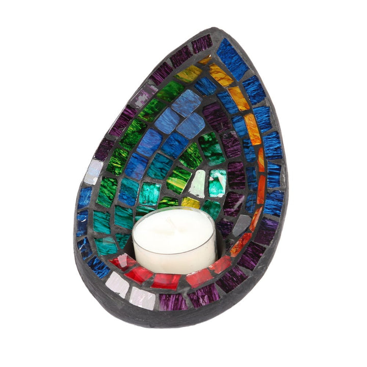 Rainbow Mosaic Tealight Holder