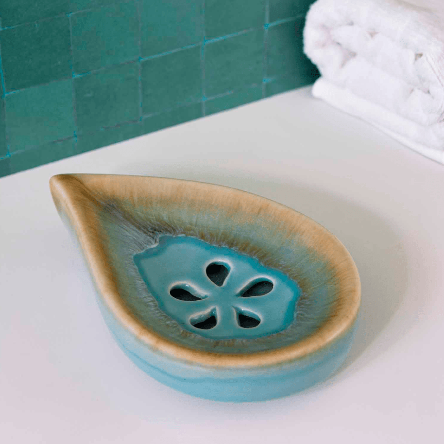 Fair Trade Droplet Ceramic Soap Dish