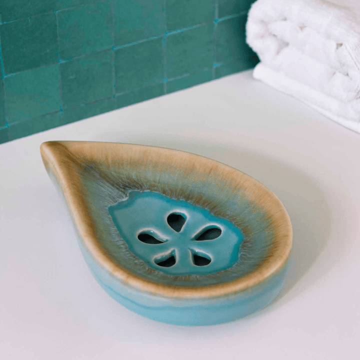 Fair Trade Droplet Ceramic Soap Dish
