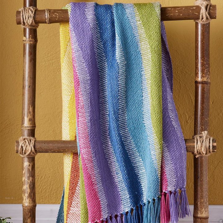 Recycled Bottles Rainbow Zigzag Throw
