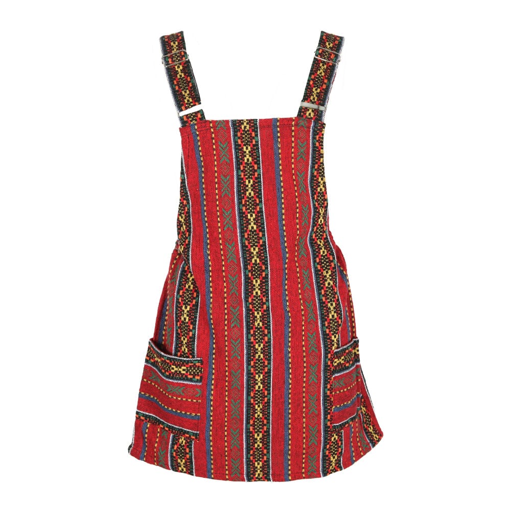 Cotton Thai Weave Dungaree Dress