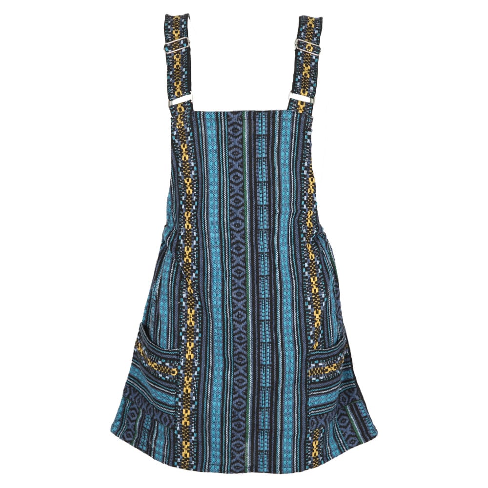 Cotton Thai Weave Dungaree Dress