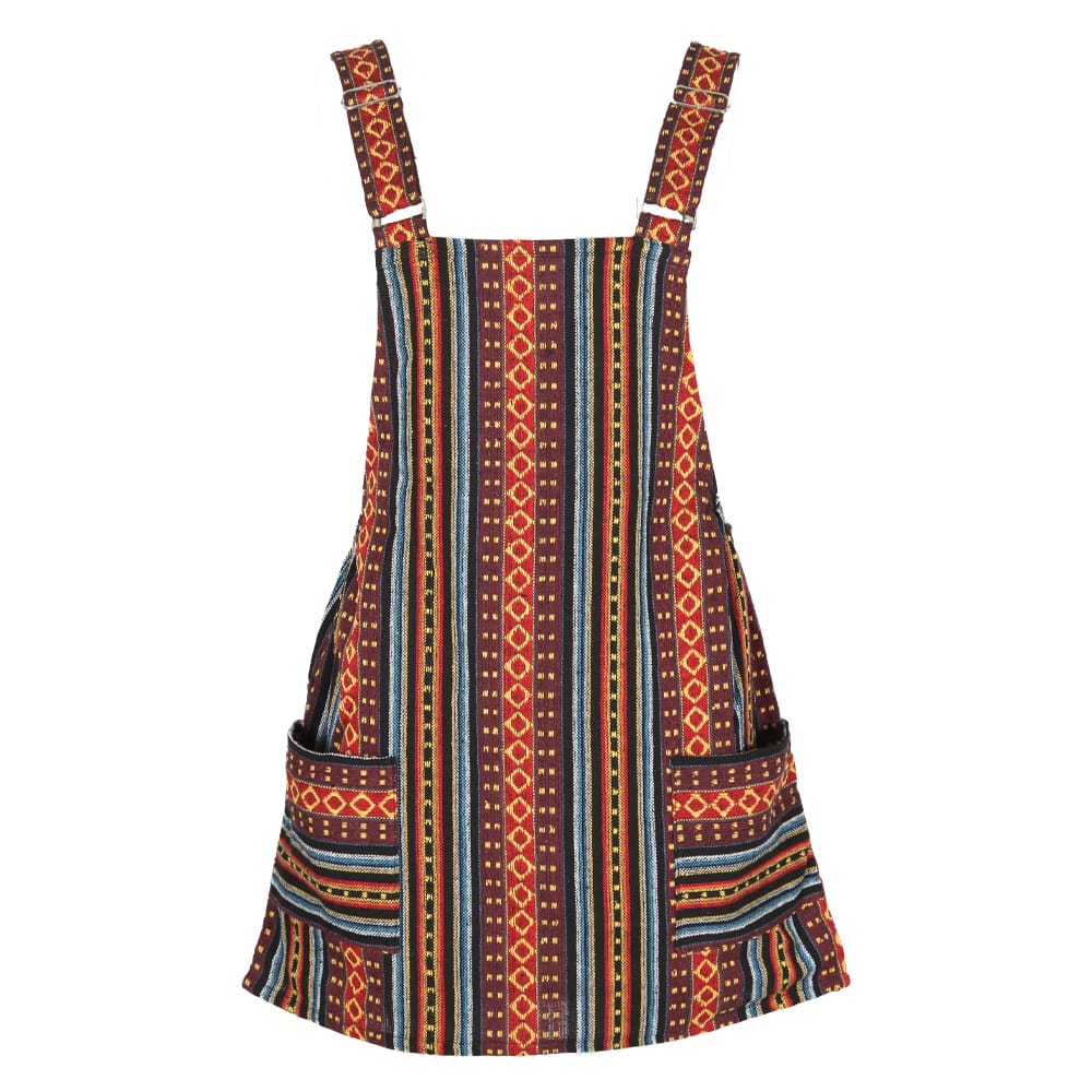 Cotton Thai Weave Dungaree Dress