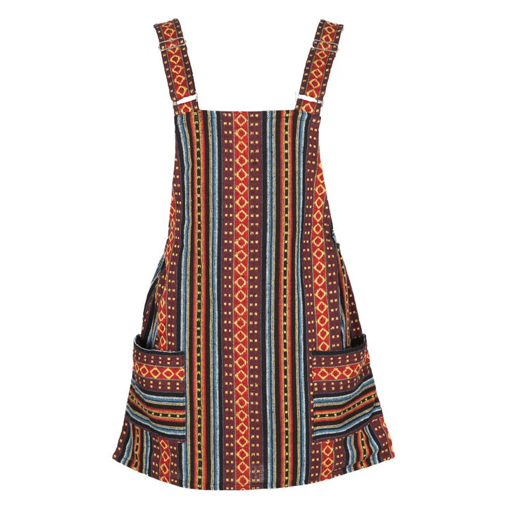 Cotton Thai Weave Dungaree Dress