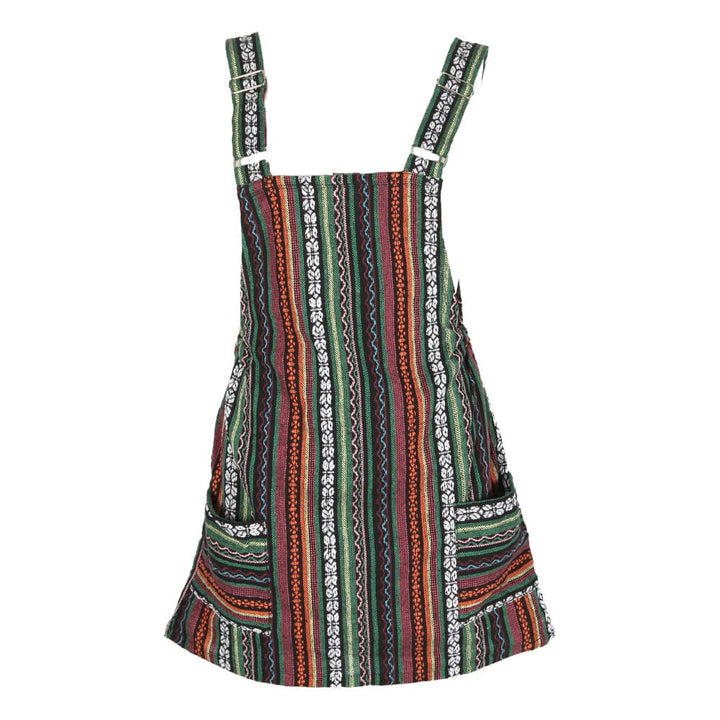 Cotton Thai Weave Dungaree Dress
