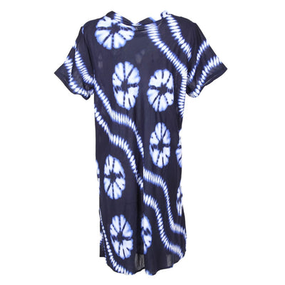 Lightweight Tie Dye Indigo Dress