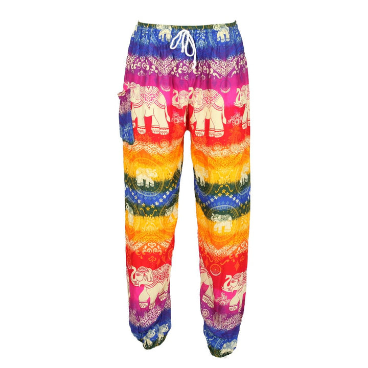 Rainbow Elephant Harem Pants