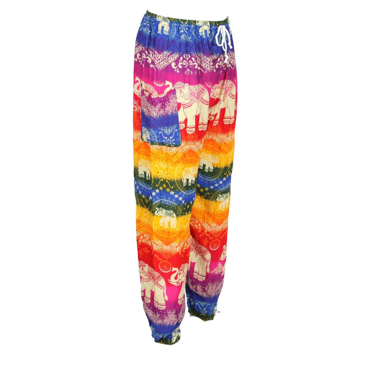Rainbow Elephant Harem Pants