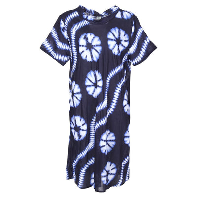 Lightweight Tie Dye Indigo Dress