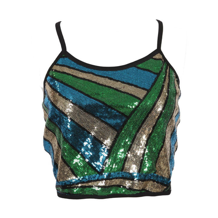 Geometric Sequin Top
