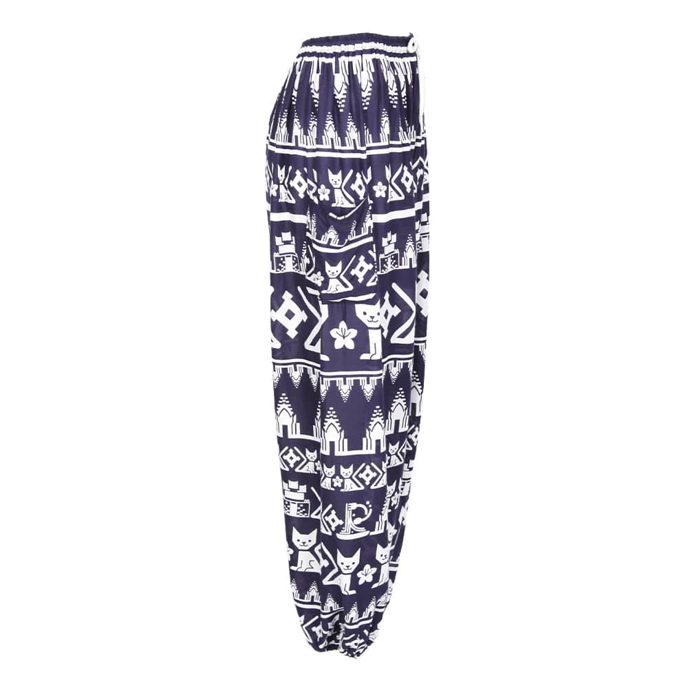 Cat Print Harem Trousers