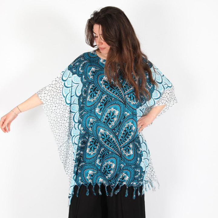 Beach cover up poncho
