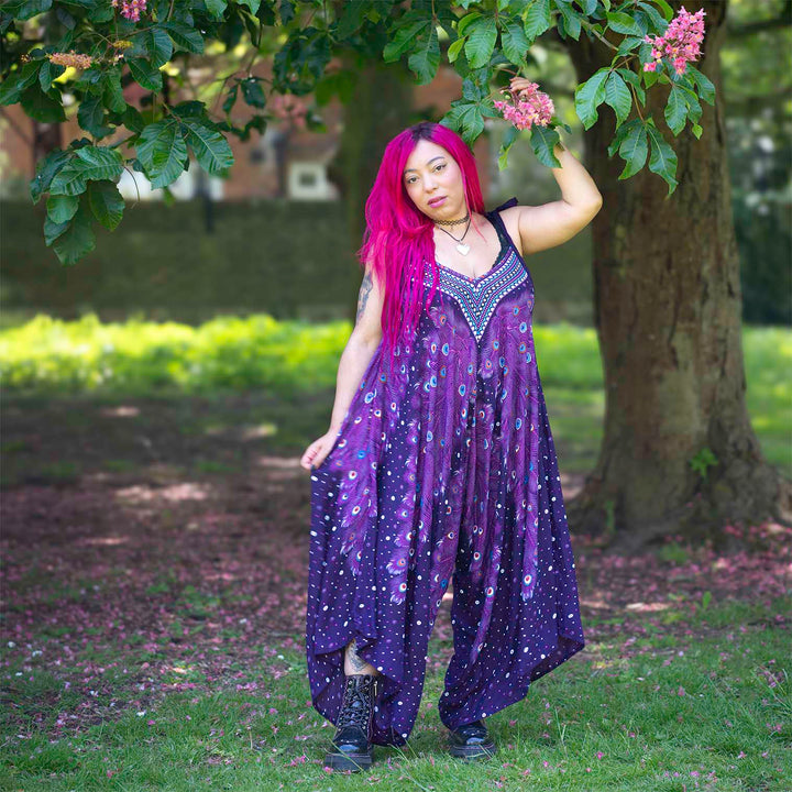 Peacock Feather Jumpsuit