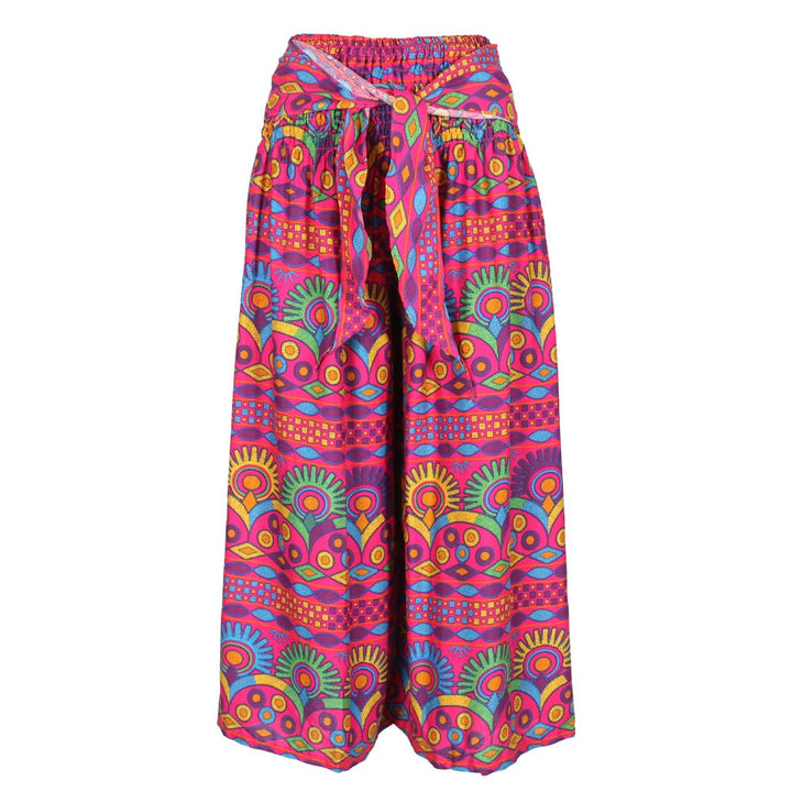 Kaleidoscope Wide Leg Tie Trousers