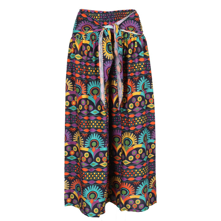 Kaleidoscope Wide Leg Tie Trousers