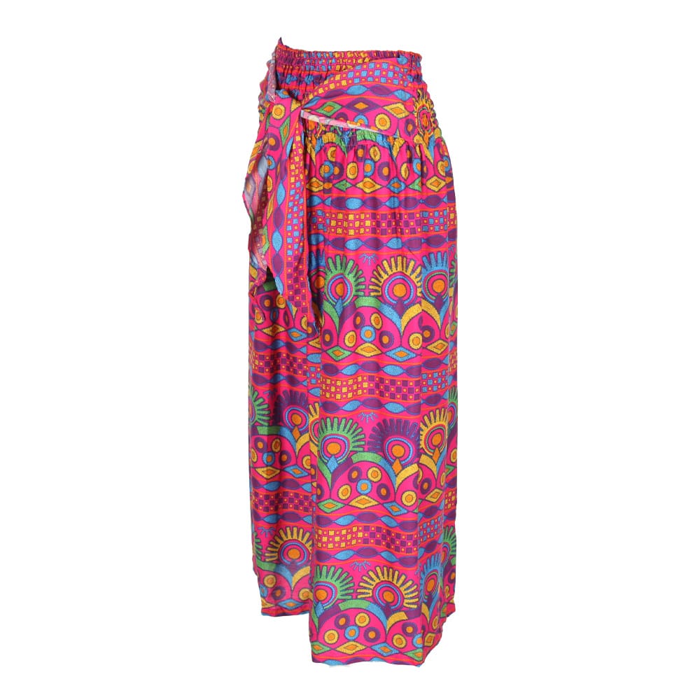 Kaleidoscope Wide Leg Tie Trousers
