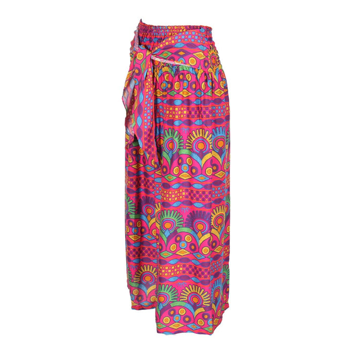 Kaleidoscope Wide Leg Tie Trousers