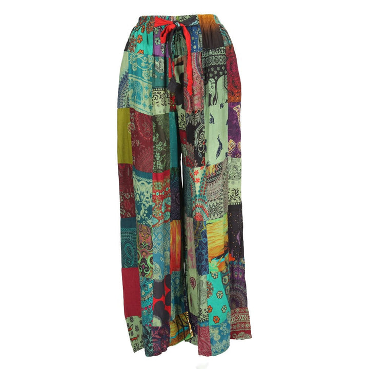 Thai Patch Wide Leg Trousers
