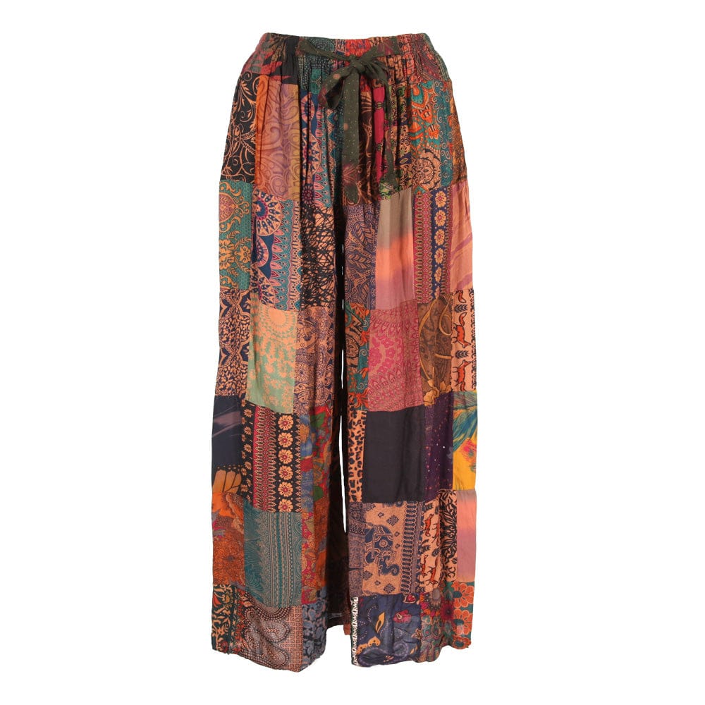 Thai Patch Wide Leg Trousers