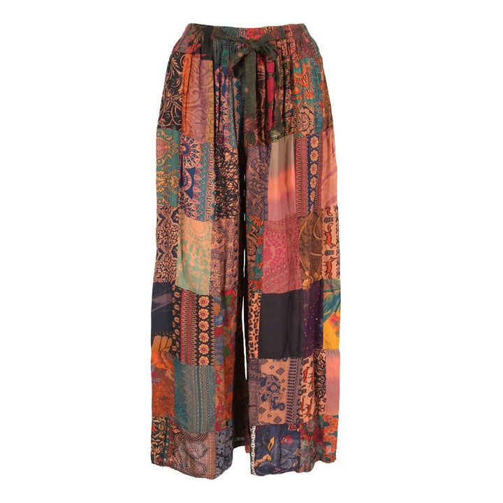Thai Patch Wide Leg Trousers