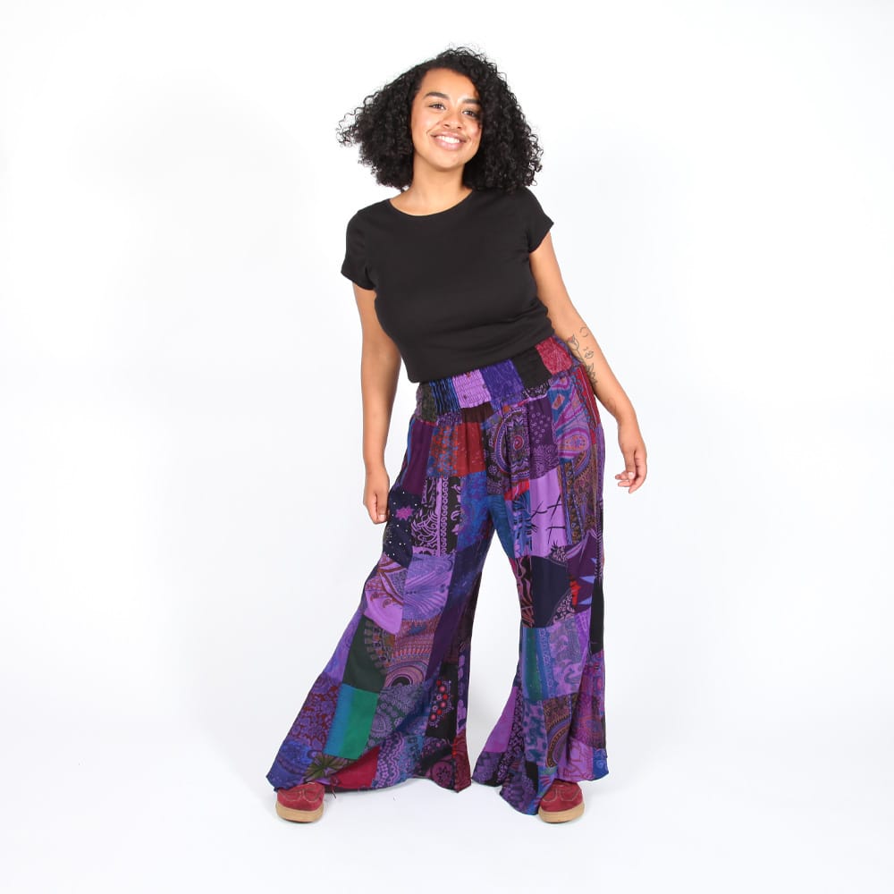 Thai Patchwork flare Trousers