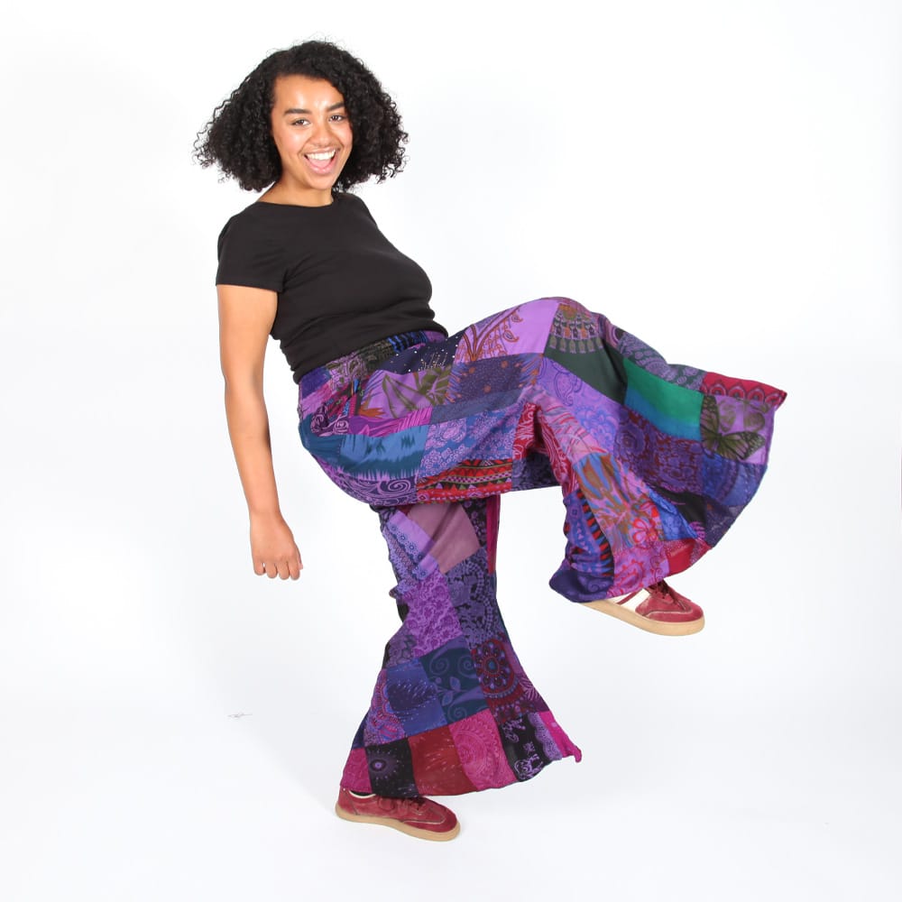 Thai Patchwork flare Trousers