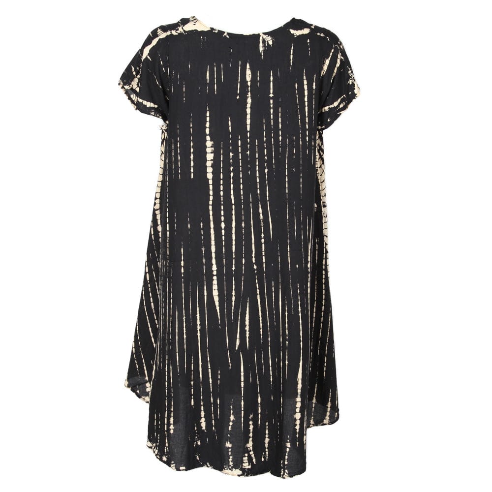 Black and white tie dye dress sales