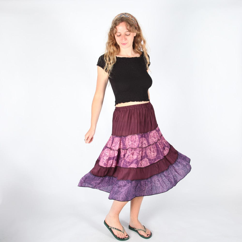 Midi Patterned Picnic Skirt