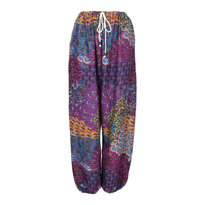Purple Feather Harem Pants