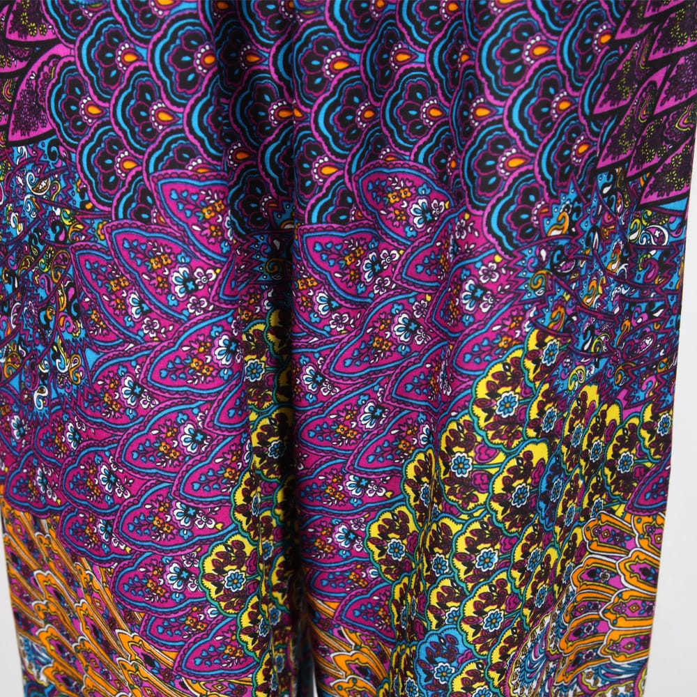 Purple Feather Harem Pants