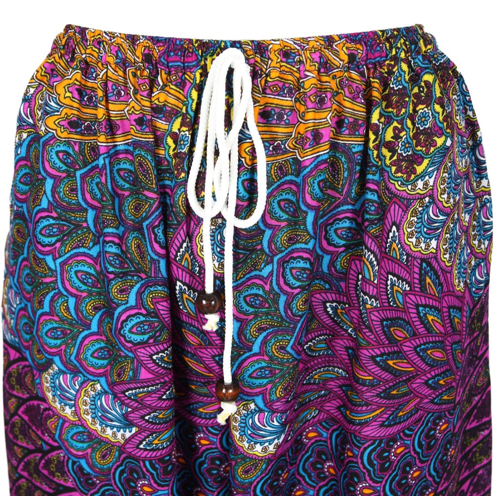 Purple Feather Harem Pants