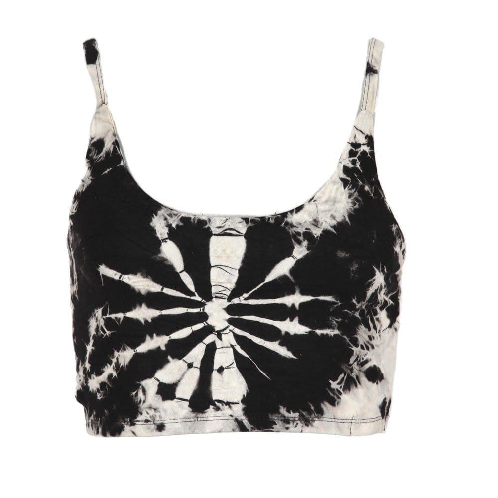 Tie Dye Lattice Back Crop Top