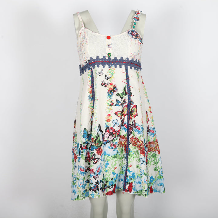 Butterfly Patterned Vintage Dress