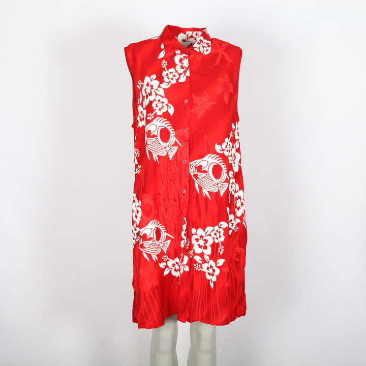 Vintage Sleeveless Shirt Dress