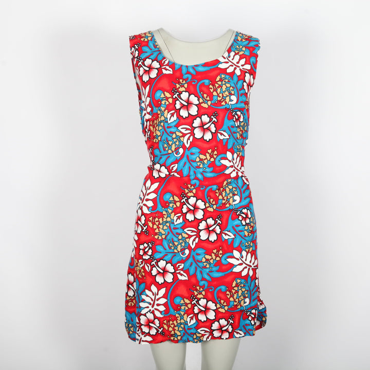 Vintage Floral Round Neck Dress