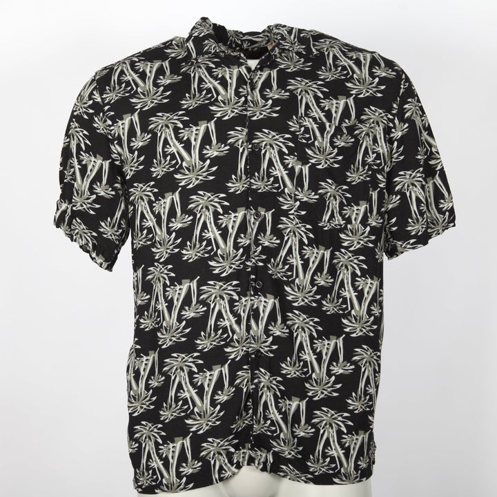 Vintage Black Palm Tree Short Sleeve Shirt