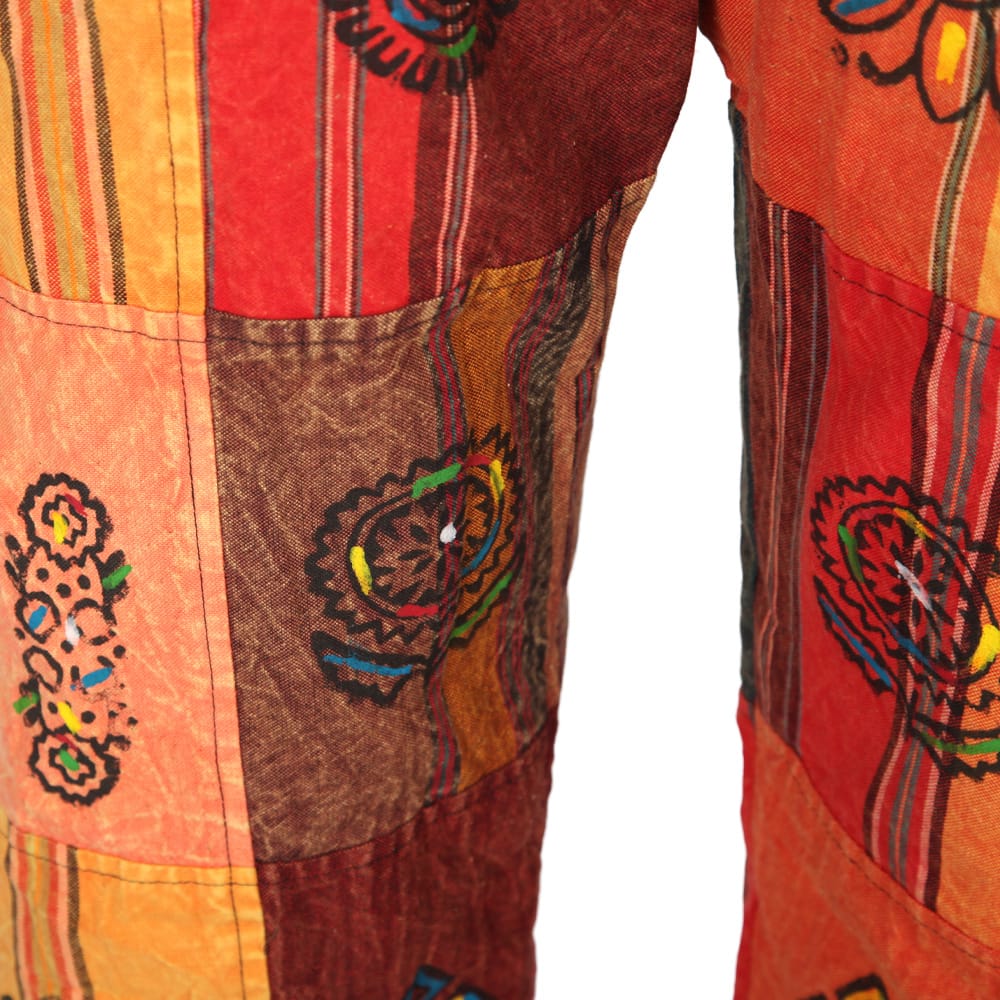 Patchwork Fleece Lined Trousers