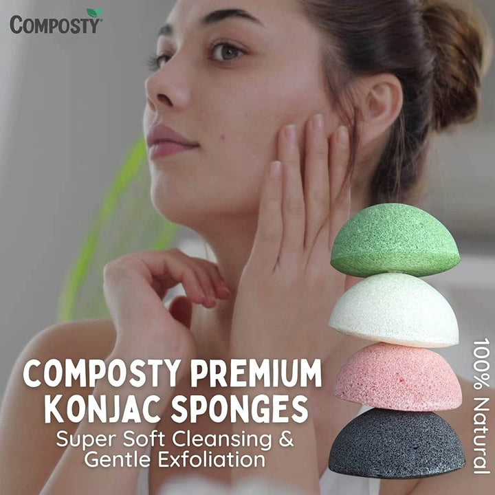 Konjac Facial Sponges – 4 Pack