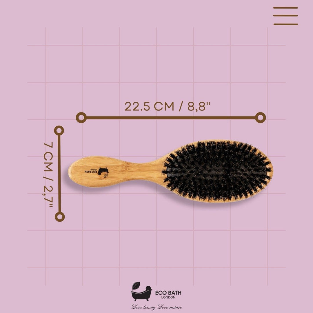 Eco-Friendly Detangling Bamboo Hair Brush with Boar Bristles